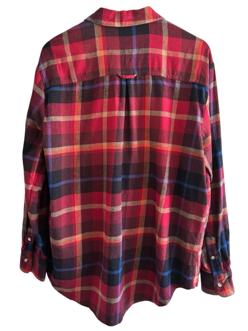 Old Navy The Boyfriend Shirt Plaid Button Up Women's Large Tall Long Sleeve - Picture 7 of 15